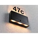 Paulmann Número de casa iluminado NEDA PIR con detector de movimiento LED IP44, antracita