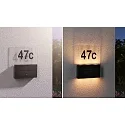 Paulmann Número de casa iluminado NEDA PIR con detector de movimiento LED IP44, antracita