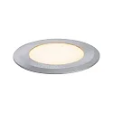 floor recessed luminaire LED GOLD LIGHT POINT Ø 5CM rigid, passable, switchable, insect friendly IP67, brushed aluminium 