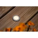 Paulmann floor recessed luminaire LED GOLD LIGHT POINT Ø 5CM rigid, passable, switchable, insect friendly IP67, brushed aluminium 