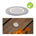 Paulmann floor recessed luminaire LED GOLD LIGHT RING Ø 5CM rigid, passable, switchable, insect friendly IP67, brushed aluminium 
