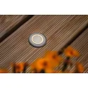 Paulmann floor recessed luminaire LED GOLD LIGHT RING Ø 5CM rigid, passable, switchable, insect friendly IP67, brushed aluminium 