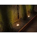 Paulmann floor recessed luminaire GOLD LIGHT Ø 110MM rigid, passable, insect friendly GU10 IP65, stainless steel brushed 