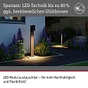 bollard light KIMU 1 SPOT 1 flame, switchable, cardanic swivelling, insect friendly IP44, anthracite 