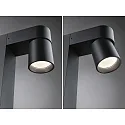 bollard light KIMU 1 SPOT 1 flame, switchable, cardanic swivelling, insect friendly IP44, anthracite 