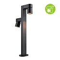 bollard light KIMU 2 SPOT 2 flames, switchable, cardanic swivelling, insect friendly IP44, anthracite 