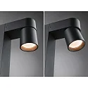 bollard light KIMU 2 SPOT 2 flames, switchable, cardanic swivelling, insect friendly IP44, anthracite 