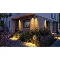 bollard light KIMU 2 SPOT 2 flames, switchable, cardanic swivelling, insect friendly IP44, anthracite 