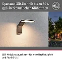 outdoor wall luminaire ZERENA with sensor, insect friendly, sea-air resistant IP44, anthracite 