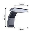 outdoor wall luminaire ZERENA with sensor, insect friendly, sea-air resistant IP44, anthracite 