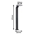 bollard light ZERENA with sensor, insect friendly, sea-air resistant IP44, anthracite 