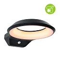 outdoor wall luminaire ANELA PIR with sensor, insect friendly, sea-air resistant IP44, anthracite 