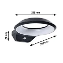 outdoor wall luminaire ANELA PIR with sensor, insect friendly, sea-air resistant IP44, anthracite 