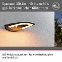 outdoor wall luminaire AKENA PIR with sensor, insect friendly, sea-air resistant IP44, anthracite 