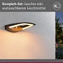 outdoor wall luminaire AKENA PIR with sensor, insect friendly, sea-air resistant IP44, anthracite 