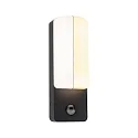 Luminaria de pared para exteriores BONNIE PIR con sensor, insect-friendly, resistente al aire marino IP44, antracita 