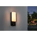 outdoor wall luminaire BONNIE PIR with sensor, insect friendly, sea-air resistant IP44, anthracite 