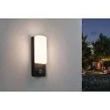 outdoor wall luminaire BONNIE PIR with sensor, insect friendly, sea-air resistant IP44, anthracite 