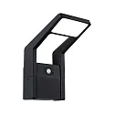 Luminaria de pared para exteriores JUNTEA PIR con sensor IP44, antracita, transparente 