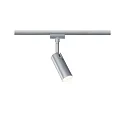 Foco monofásico URAIL TUBO LED IP20, cromado mate regulable