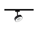 Foco monofásico URAIL CIRCLE LED IP20, negro mate regulable