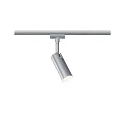 Foco monofásico URAIL TUBO LED IP20, cromado mate regulable