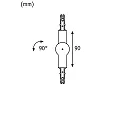 Paulmann Conector en L monofásico URAIL ajustable, negro mate