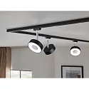 Paulmann Foco URAIL CIRCLE giratorio, inclinable, cromo, negro mate