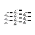 Paulmann Set of 10 Outdoor LED Recessed spot CALLA IP65 DIM, swivelling, 230V, each 6.5W 4000K 560lm 100°, dimmable, chrome matt