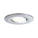 Paulmann Set of 10 Outdoor LED Recessed spot CALLA IP65 DIM, swivelling, 230V, each 6.5W 4000K 560lm 100°, dimmable, chrome matt