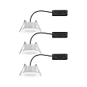 Paulmann Luminaria empotrable para techos CALLA IP65 giratorio, juego de 3 IP65, blanco mate 