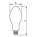 Philips Lámpara LED Tforce CORE LED HPL FR ED75 E27 18W 2600lm 2700K 330° 
