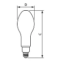 Philips Lámpara LED Tforce CORE LED HPL FR ED90 E27 26W 3600lm 2700K 330° 