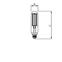 Philips LED en forma de tubo MASTER LED SON-T UE M 5.4KLM 28.5W 727 conmutable claro E27 28,5W 5400lm 2700K 300° CRI >70  transparente