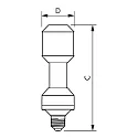 Philips Lámpara LED MASTER LED TRUEFORCE ROAD  SON-T IF 727 horizontal, on/off E27 34W 5400lm 2700K CRI 70 