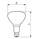 Philips Lámpara de reflectores IR250CH BR125 BR125 E27 regulable
