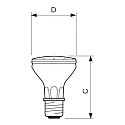 Philips CDM-R PAR20 MASTER Colour ELITE, 88V, 35W 3000K 2300lm 6500cd 30°, CRi>90, clear