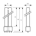Philips Discharge lamp TUV PL-L HO 1CT/25, 4P 2G11 67W