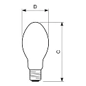 Philips Lámpara de vapor de sodio MST SON APIA PLUS XTRA 1SL/12 B75 E40 100W 10000lm 2000K regulable
