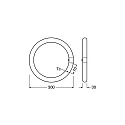 RADIUM LED Tube lamp Essence RL-T9 C32 EM, ring shape Ø 29.8cm, G10q, 20W 4000K 2000lm 120°, matt