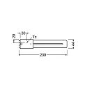 RADIUM Lámpara LED ESSENCE LONG RL-LONG18 840/2G11 UN conmutable mate 2G11 8W 1000lm 4000K 140° CRI >80  mate