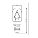 RADIUM LED filament lamp RL-T20 827/C switchable clear E14 1,5W 136lm 2700K 270° CRI 80-89 