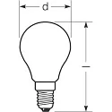 RADIUM filament lamp drop STAR DROP D40 DIM 930/F P45 matt E14 3,4W 470lm 3000K 300° CRI >90 dimmable