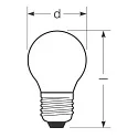 RADIUM Filamento luminoso en forma de gota STAR DROP D40 DIM 930/F P45 mate E27 3,4W 470lm 4000K 300° CRI >90 regulable