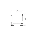 U profile MEDIUM U 27/25.9/B2C2 - 2M surface-mounted version, powder coated, white