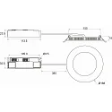 Rutec ceiling recessed luminaire TALAN XS Ø 168MM Plug&Play rigid, CCT Switch, multipower IP44, white 