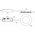 Rutec ceiling recessed luminaire TALAN XL Ø 300MM Plug&Play rigid, CCT Switch, multipower IP44, white 