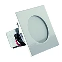 LED Wall recessed spot LARA V2, square, WW, 1W, 2900K | 3200K, 55lm, IP40, white