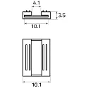 Rutec Unión directa VARDAFLEX COB SELECT 1CM - GAPLESS 3 polos, transparente