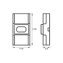 Rutec Unión directa VARDAFLEX 1CM - PUSH LOCK-W 2 polos, mate, transparente